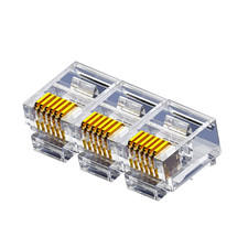 100 Pcs RJ11 RJ12 6P6C Telephone Connectors, RJ11 RJ12 6P6C Telephone Modular Pl