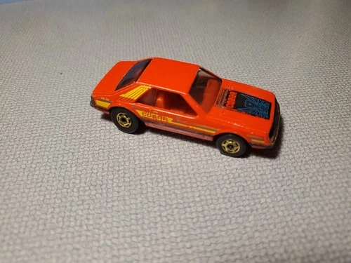 Hot Wheels Vintage Turbo Mustang Stunt Set RARE Blue Tampo