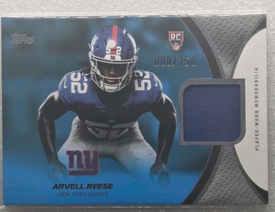 Topps 2026 Flagship NFL Arvell Reese RMC-ARE Giants RC Patch 80/150 NM Fresh!
