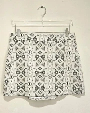 RipSkirt Hawaii Coverup Beachwear Tribal Geometric Grey Skirt Women Size M