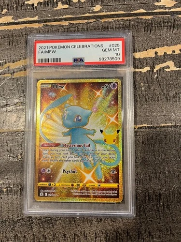 2021 pokemon celebrations 025 full art/mew psa 10