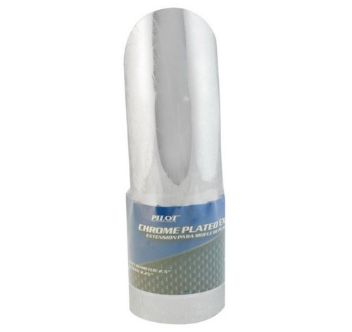 Chrome Plated Downturn Exhaust Tip. Fits 1.75" - 2" Pipes Pilot PMZ-020 - Picture 1 of 4