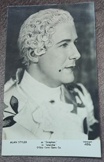 RP Postcard Alan Styler D`Oyly Carte Gilbert & Sullivan Strephon Iolanthe