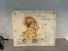 Vintage 1974 Hallmark 16 Yellow Pages 11  x9  Scrapbook Little Girl