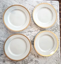 MIKASA china COLONY GOLD L2818 pattern Set Of 4  7.5” Salad Plates