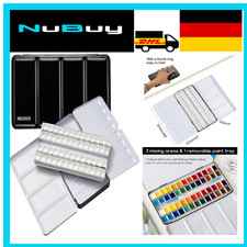 Aquarellkasten MEEDEN Farbkoffer 48 Stück Halbpfannen