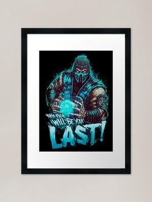 Mortal Kombat Sub-Zero Last Framed  Framed Wall Art Poster Canvas Print Picture