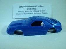 HO scale Slot Car Custom Resin body 1992 Blue Ford Mustang Fox Body Fits AFX