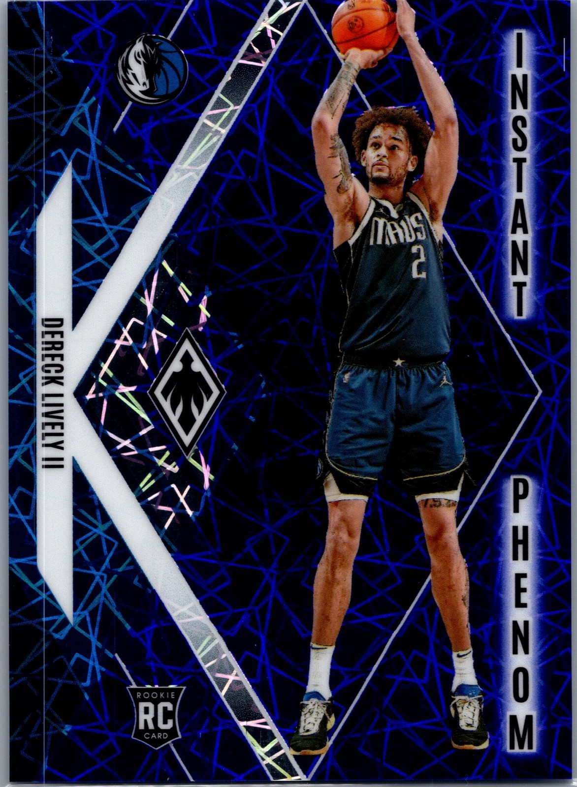 2023-24 Phoenix Blue Lazer #/275 Dereck Lively II Mavs Instant Phenom #19