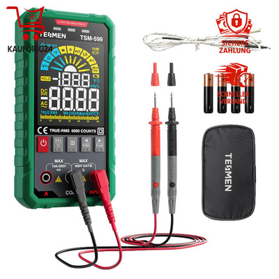 Multimeter Digital 6000 Counts TRMS mit NCV, Spannung, Strom, Temperatur