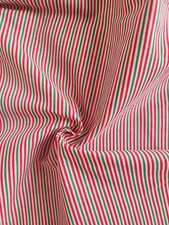 Red and Green Striped Pattern Fabric