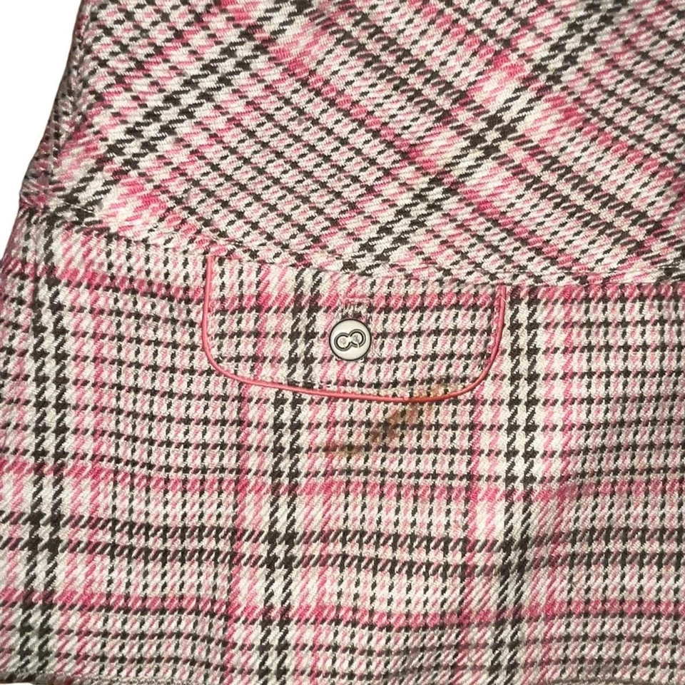 Saia Preppy Feminina Xadrez Plissada Academia Vintage Y2K Abercrombie and Fitch - Imagem 3 de 4