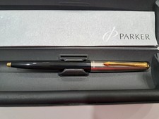 Parker 45 Ballpoint Pen Black & Gold Trim Dom...