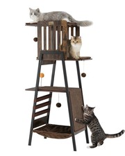 Modern Cat Tree, 58-Inch Cat Tower for Large Cats, Maine Coon Cat Tree with S...