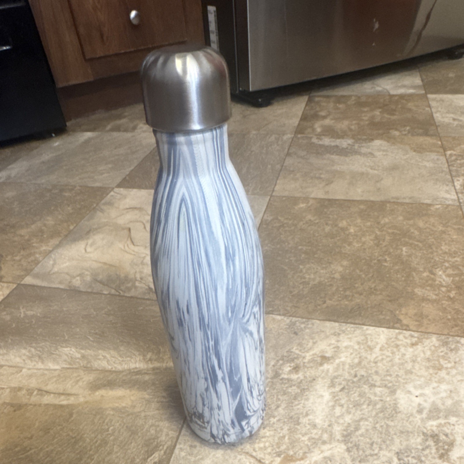Marble Pattern Insulated Stainless Steel Water Bottle Twist 