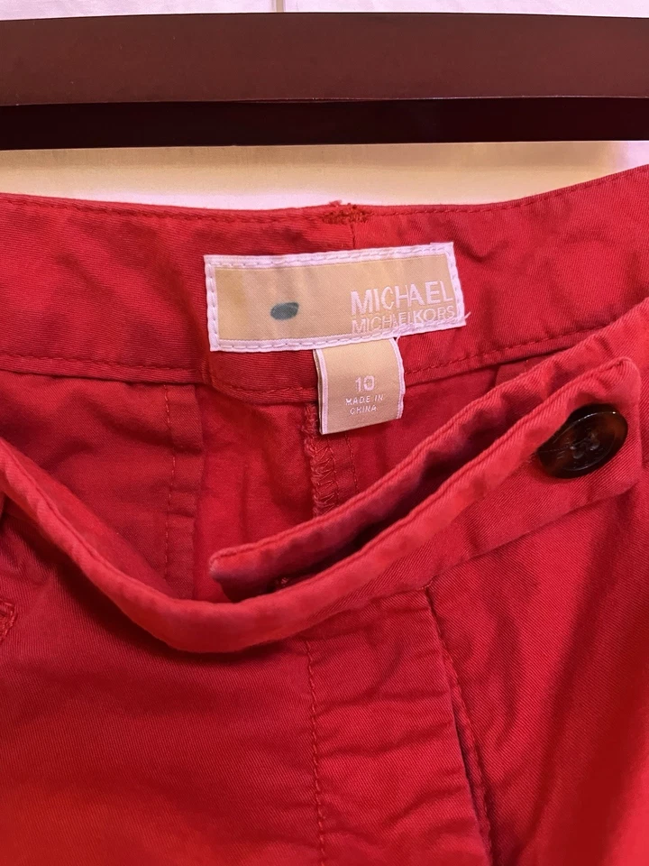 Capris rojos para mujer Michael Kors Foto 2 de 4