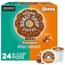 The Original Donut Shop, Duos Nutty + Caramel Medium Roast K-Cup Coffee,24 Count