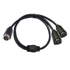 DIN 8Pin Splitter Cable Adapter Cable 8 Pin S-Video Cord for Keyboards