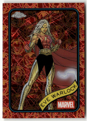 Topps Marvel Chrome 2025 Card No. 192 Eve Warlock Iron Man Red Refractor 62/100