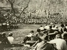 AiC) Found Photo Photograph Snapshot Boy Scouts Sing Song 1937 Arroyo Seco Park