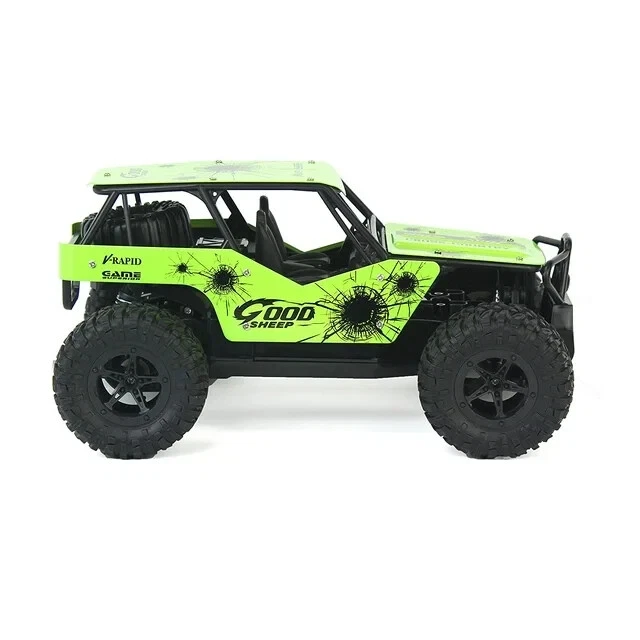 Turbo Remote Control Toy Green Rally Buggy RC Car 2.4 GHz 1:16 Scale - Image 4 of 4