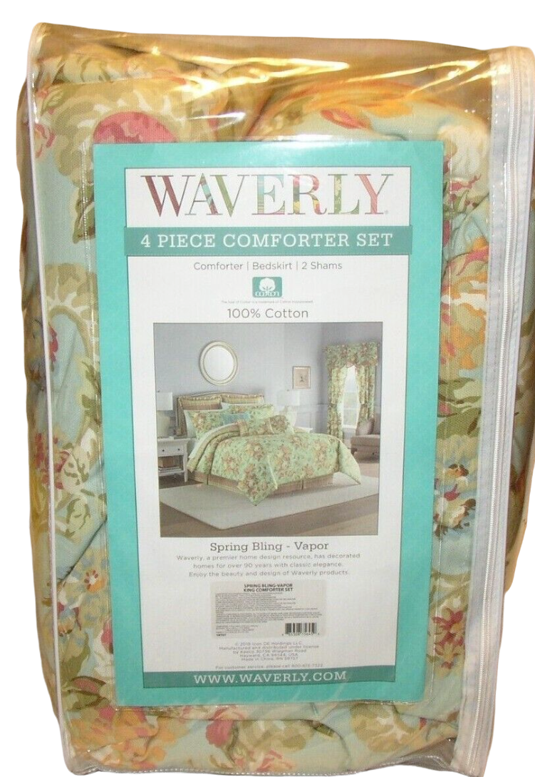 WAVERLY Spring Bling Vapor KING 4PC 