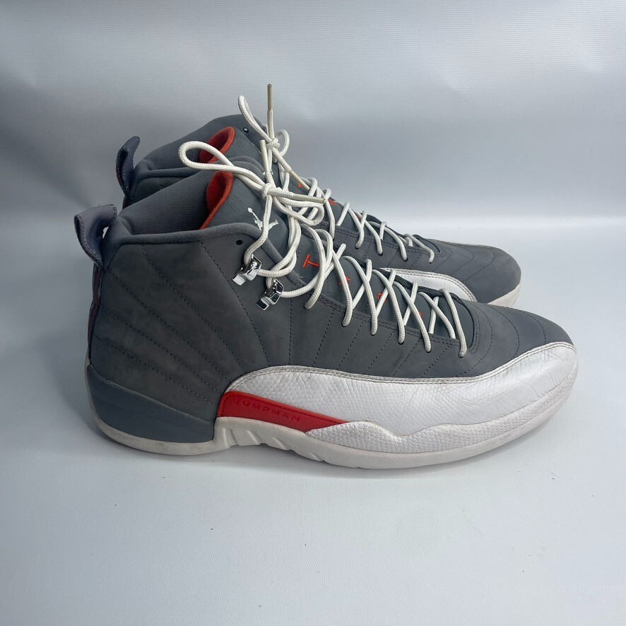 Nike Air Jordan 12 Retro Cool Grey Team Orange 2012 Sz 12 130690-012 Sneakers OG Nike Air Jordan 12 Retro Cool Grey Team Orange 2012 Sz 12  main image 4