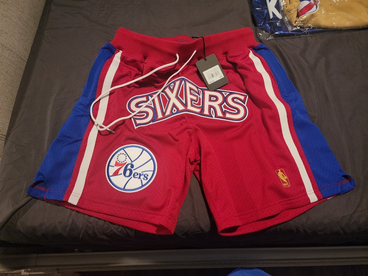 Just Don Philadelphia 76ers ショートパンツ S Men's Mitchell & Ness Black Philadelphia 76ers Authentic NBA x