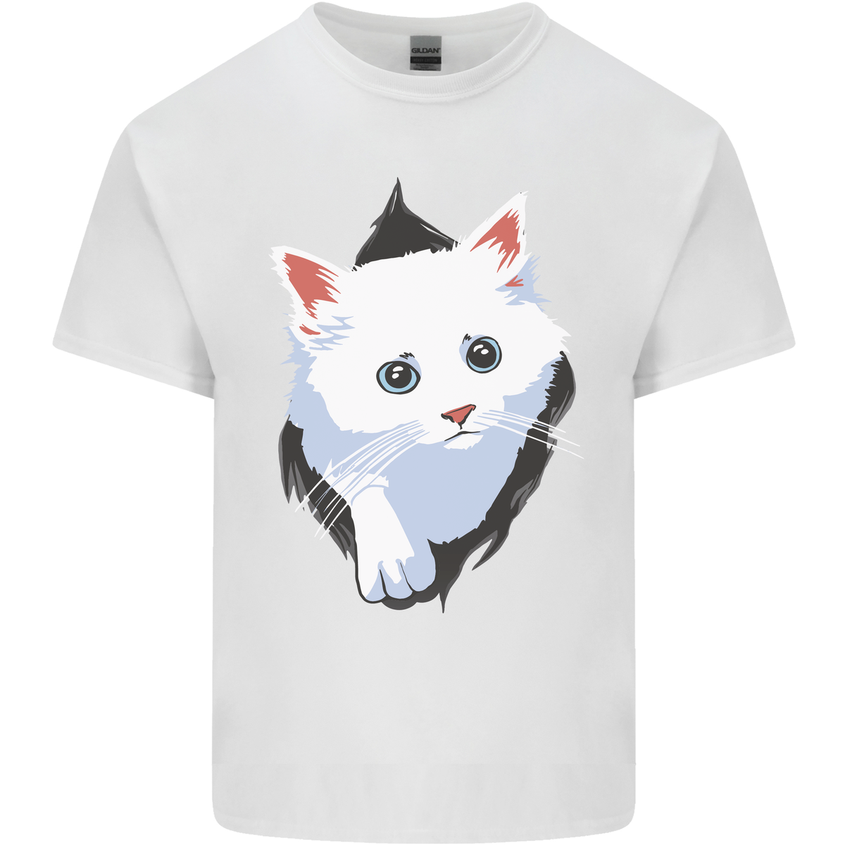 A Cat Rip Mens Light Cotton T-Shirt