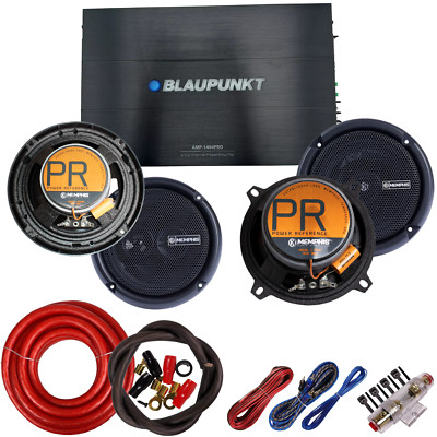 Blaupunkt AMP1404PRO + Memphis PRX603 + PRX5 Speakers + 4CH Amp Kit Car Bundle
