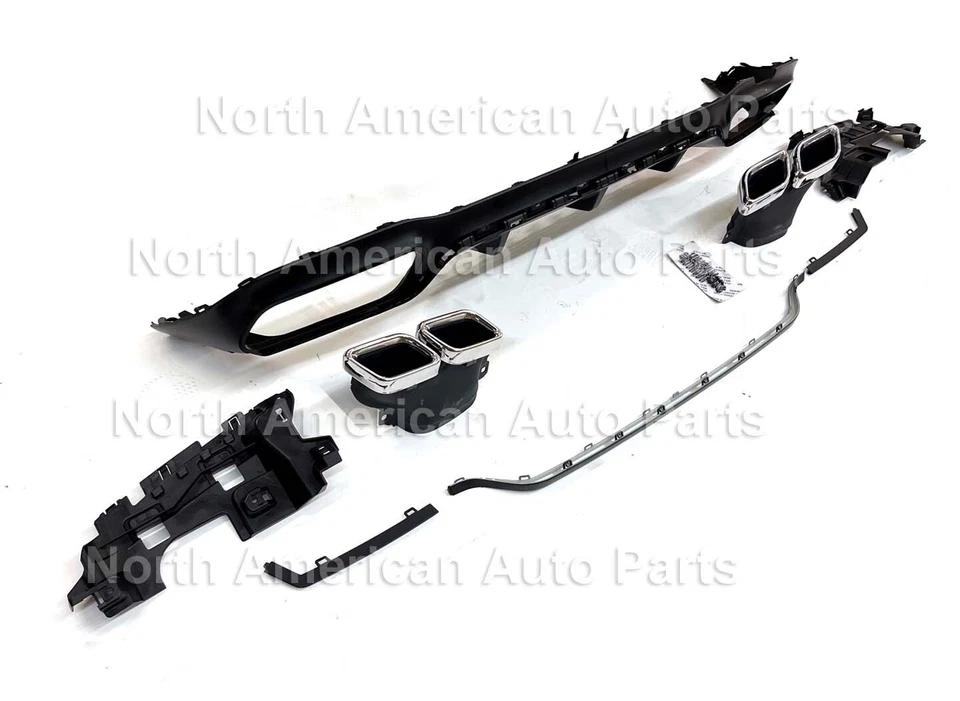 Difusor y silenciador puntas escape E63 E550 E350 sedán solo 2017 2018 2019 2020 Foto 2 de 4