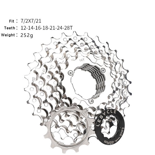 Volano bici da strada LEBYCLE Silver City 7 velocità bici 12-28T ruota libera