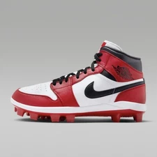 Air Jordan 1 High Retro MCS Chicago Red White Black Baseball Cleats Mens 13