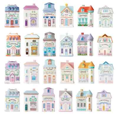 Lenox China 2024 Release LENOX VILLAGE 24 SPICE JARS Set 2nd Edition NEW in Box