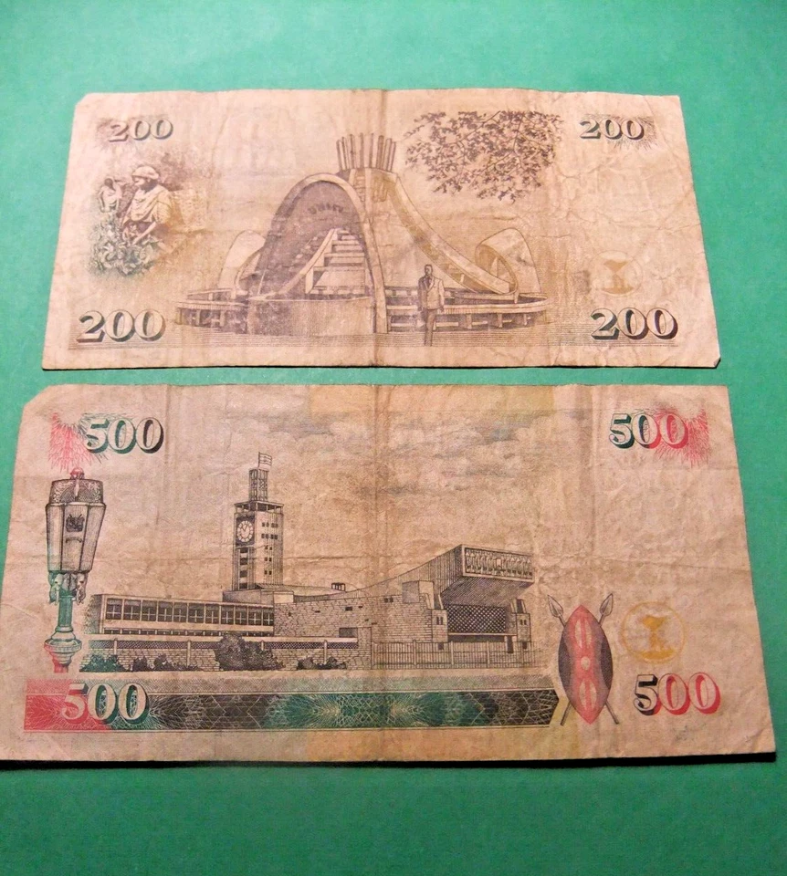 Billetes Kenia 1999 200 y 500 chelines - En muy buen estado Foto 4 de 4