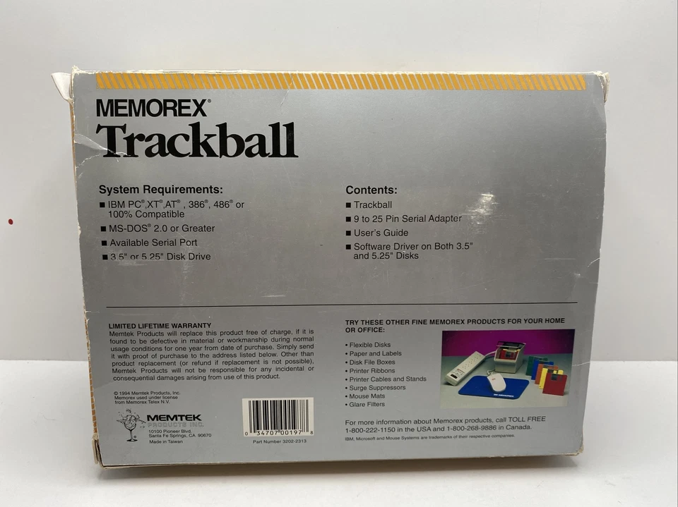 Memorex Trackball Stationary Mouse (3202-2313) Model 300. UNTESTED - Image 4 of 4