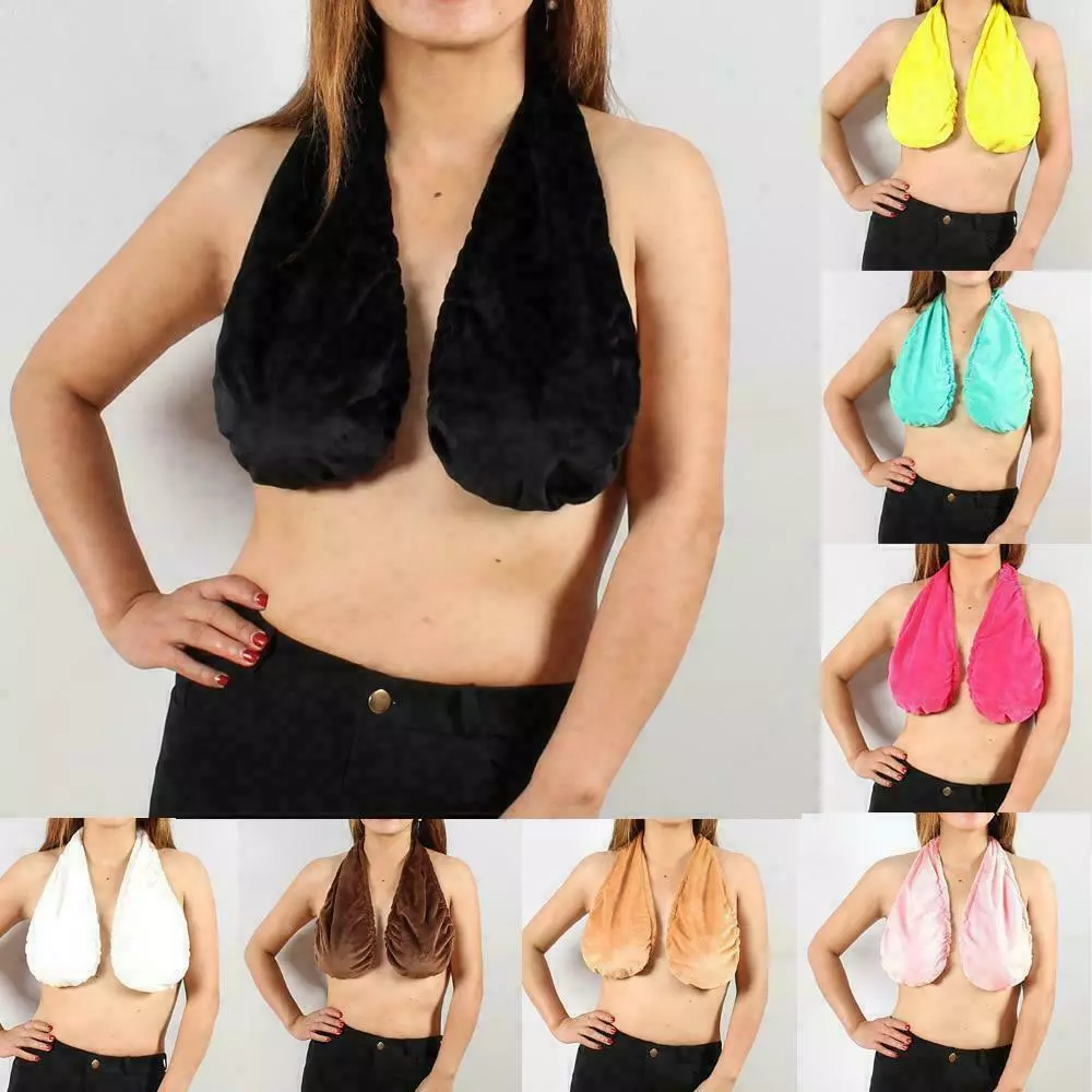 Women'S Tata Towel Bras Comfortable Crop Clothing Velvet Solid Polyester  Cotton