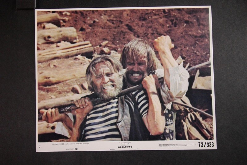 SUPER RARE!! 8X10 1973 ORIG "SCALAWAG" Kirk Douglas Mark Lester Neville Brand