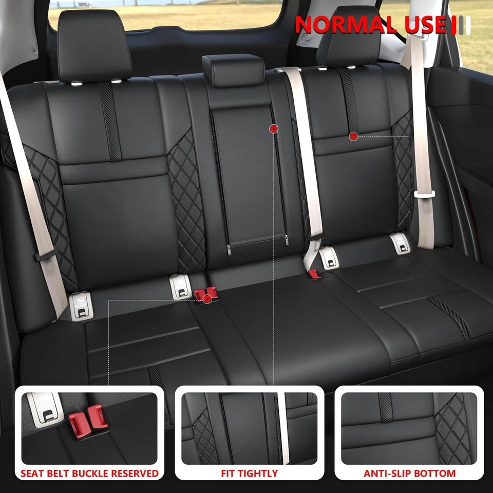 For 2021-2023 Nissan Rogue Seat Covers PU Leather Seat Protector Foto 4 de 4