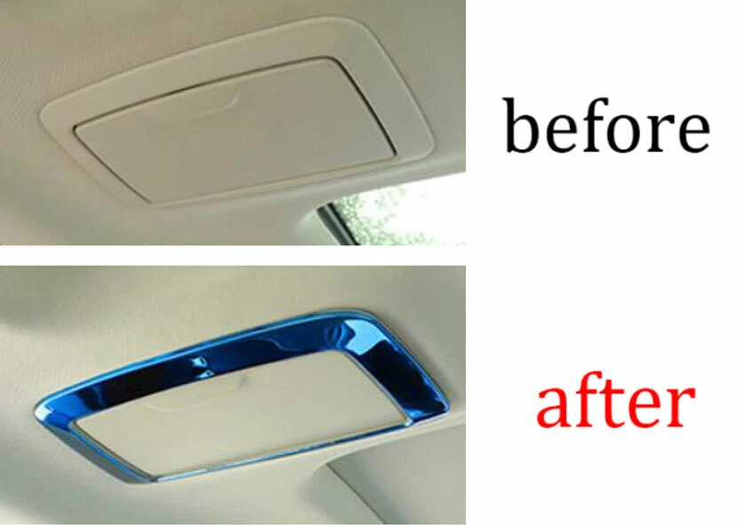 For BMW 5 Series G30 2018-2021 2022 Blue Titanium Rear Makeup Mirror Frame Trim - Изображение 2 из 4