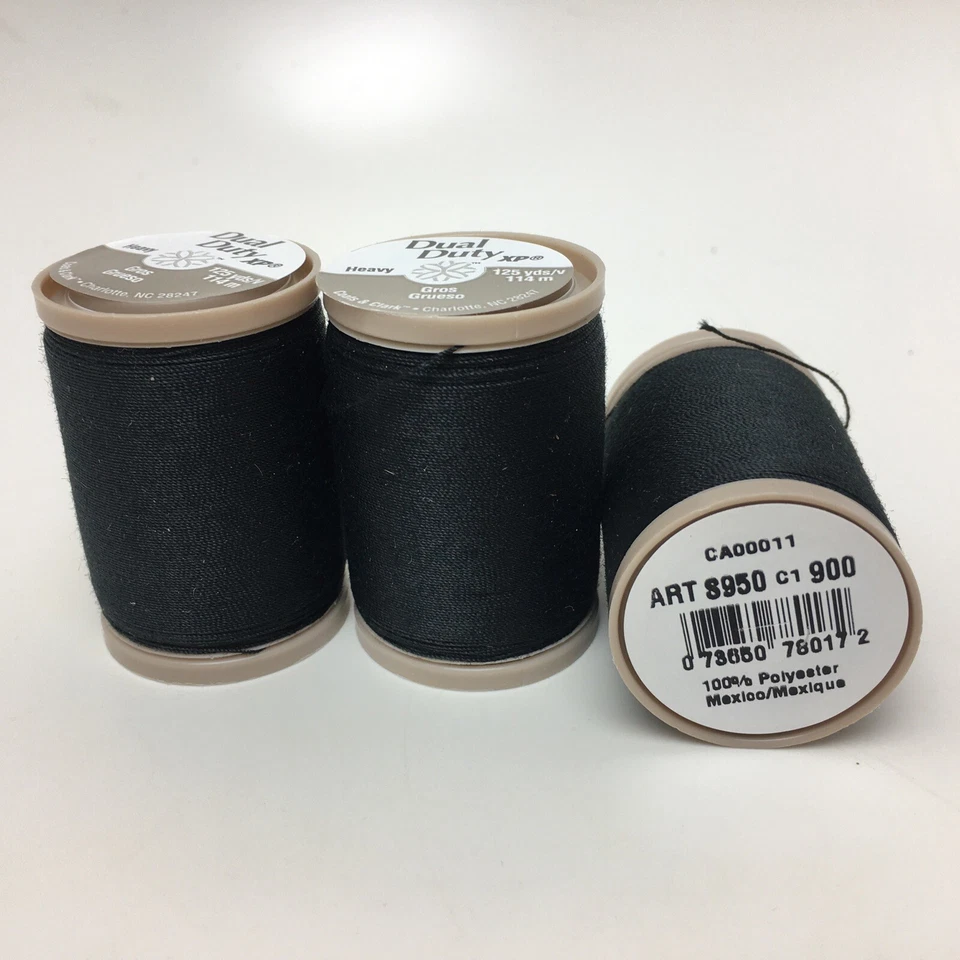 Dual Duty XP Heavy Thread 125 Yards, Black, Pack of 3 - Image 3 of 4