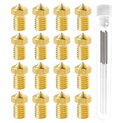 20Pcs E3d V6 Nozzles Kit, 3D Printer V6 Brass 0.4mm Nozzles, Compatible with ...
