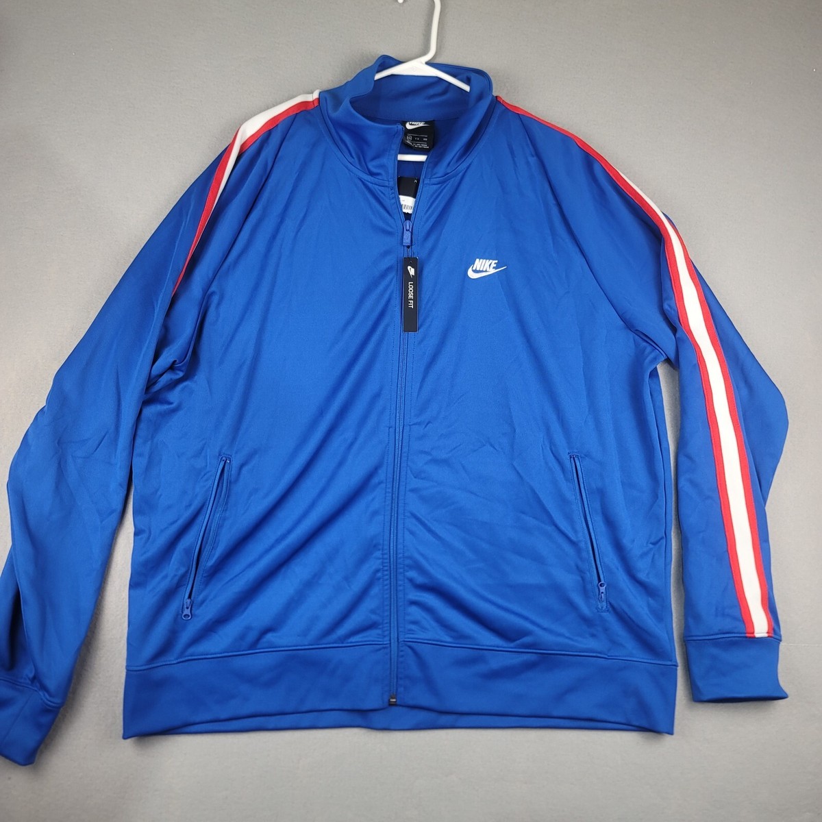 Nike Activewear Track Jacket Sz 2XL Color Royal Blue Red