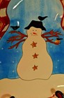 Debbie Mumm Snowman Christmas Tree Serving Plate Blackbirds Sakura — photo 3