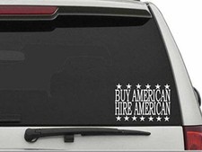 CW4068 "Buy American Hire American" Car Truck Window Decal Sticker Made in USA