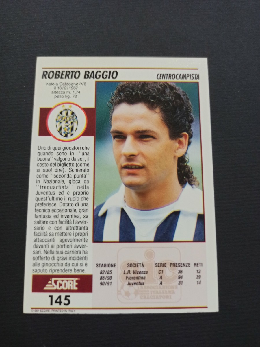 Juventus player Roberto Baggio with Hassler during a match on 1991 in... News Ph