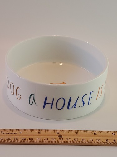 Fringe Studio 6"×2.5" Ceramic Dog Bowl A House Is Not A Home... EUC - Picture 24 of 24