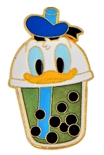 Donald Duck Boba Milk Tea Drink Individual Disney Park Trading Pin ~ Brand New