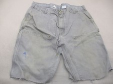 Carhartt Size 40 Mens Gray 100 Cotton Zip Fly Pocket Durable Utility Shorts 800