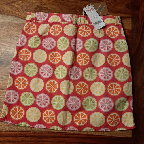 Girls Gymboree Skort/ Skirt Size 12 Pink Citrus Pattern Adjustable Waist - Picture 9 of 9